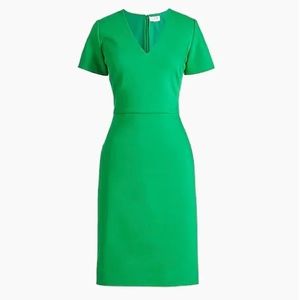 *NEW* JCrew cap sleeve v-neck dress - green